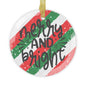 Merry & Bright Glass Ornament