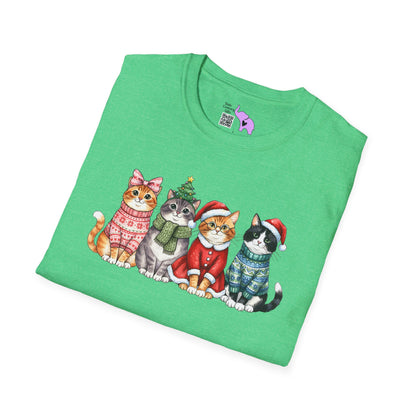 Meowy Christmas Crew Adult T-shirt
