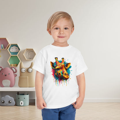 Colorful Giraffe Toddler Tee