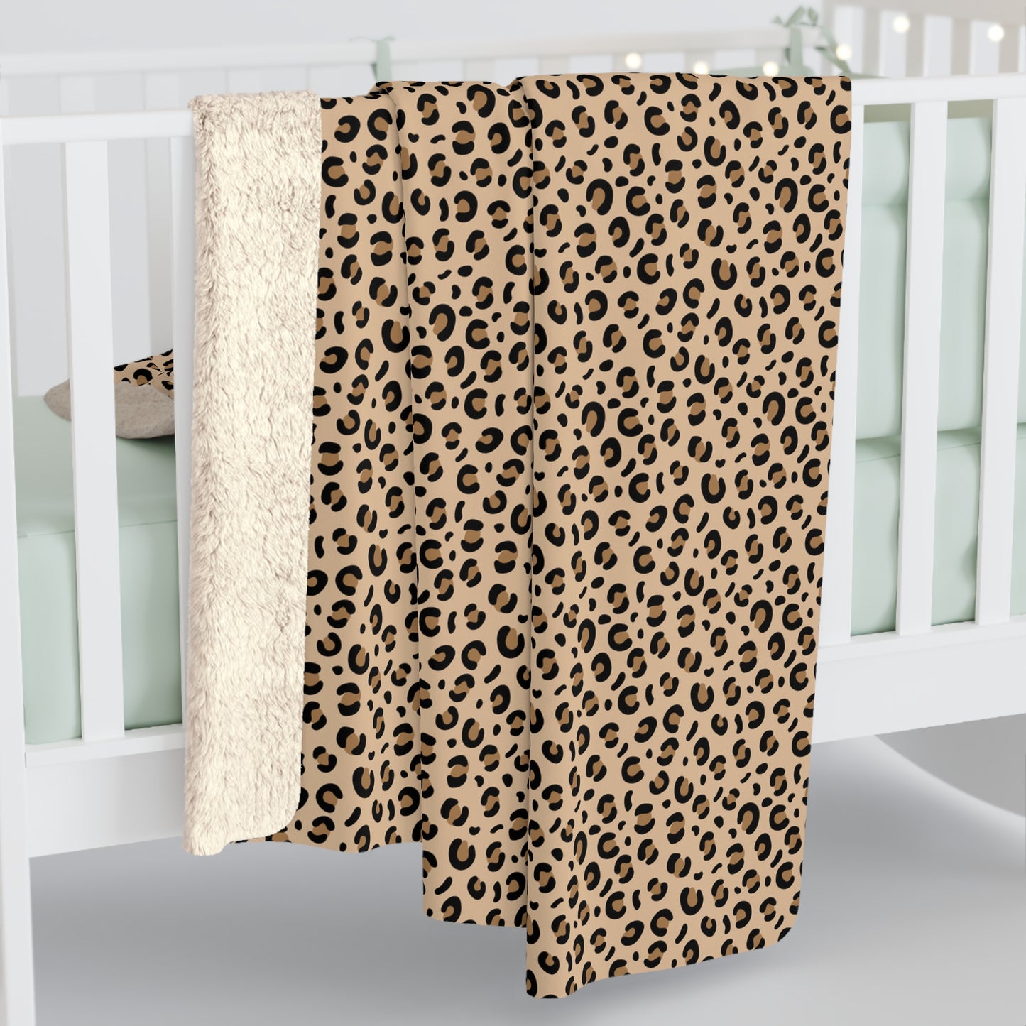 Cheetah Print Sherpa Fleece Blanket