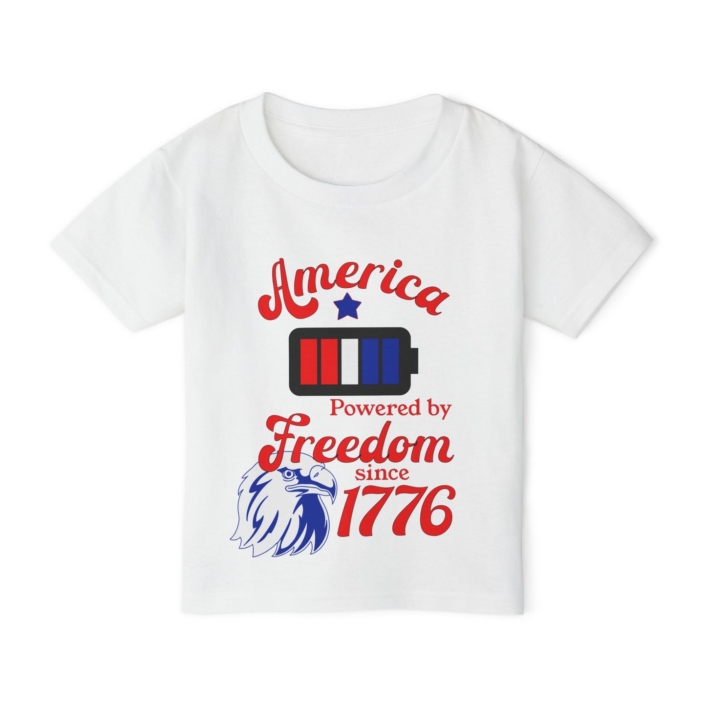 America Powered By Freedom Since 1776 Heavy Cotton™ Toddler T-shirt