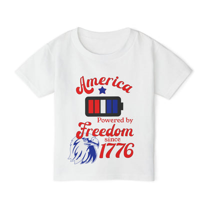 America Powered By Freedom Since 1776 Heavy Cotton™ Toddler T-shirt