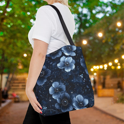 Midnight Blossoms Canvas Tote Bag