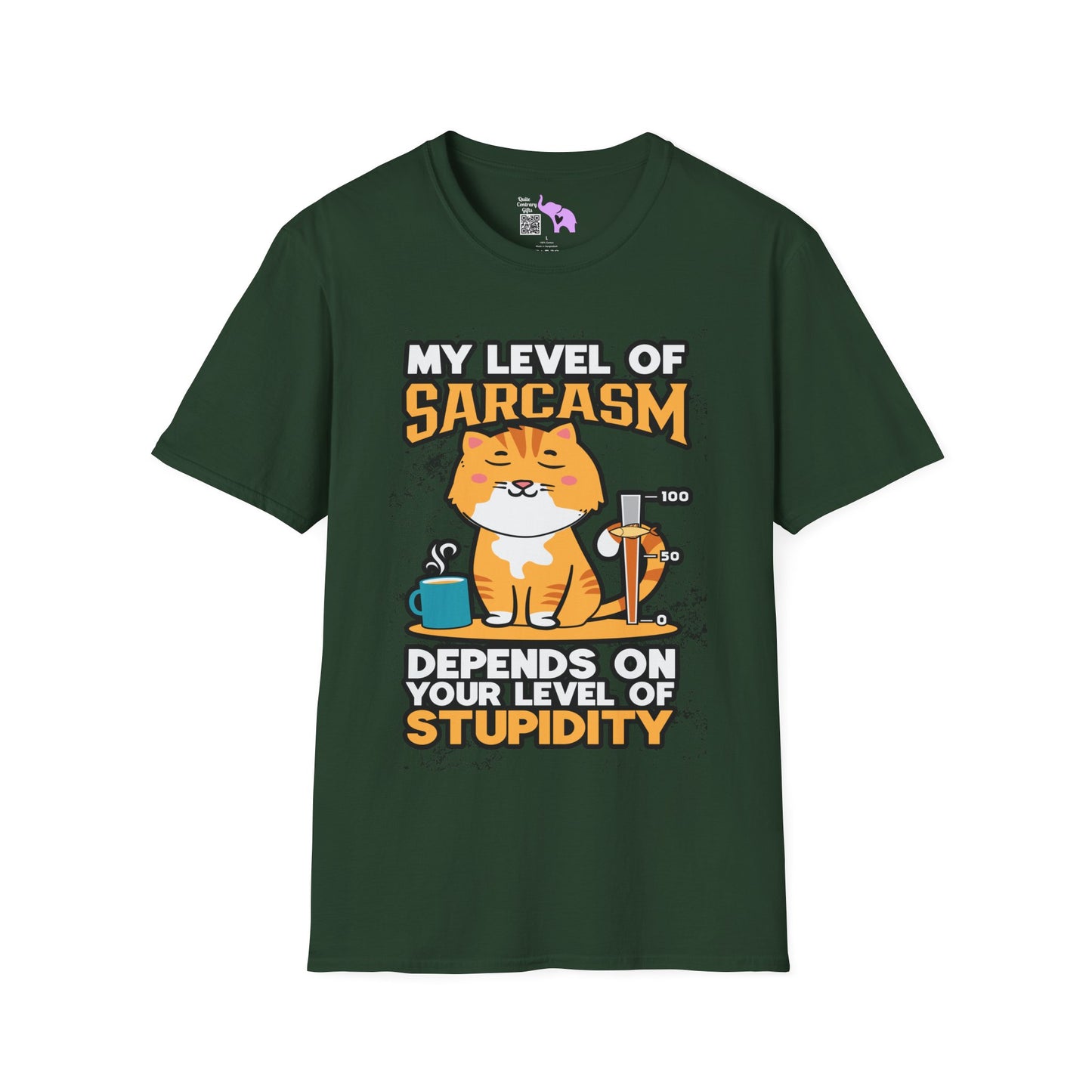 My Level of Sarcasm Adult T-shirt