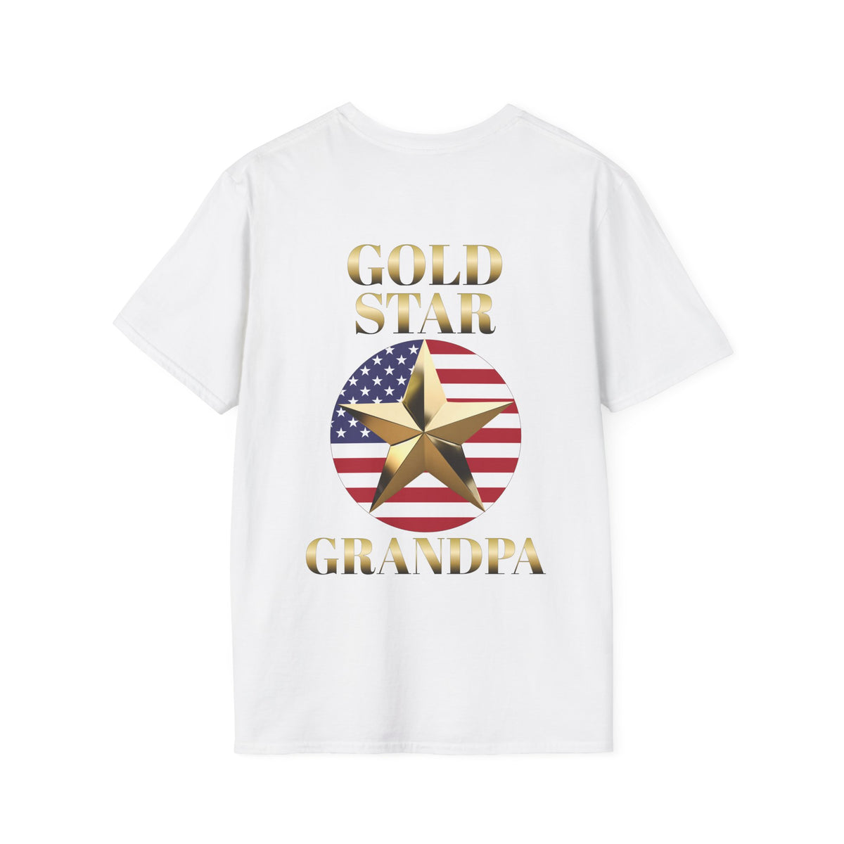 Gold Star Grandpa Forever Proud Adult T-shirt