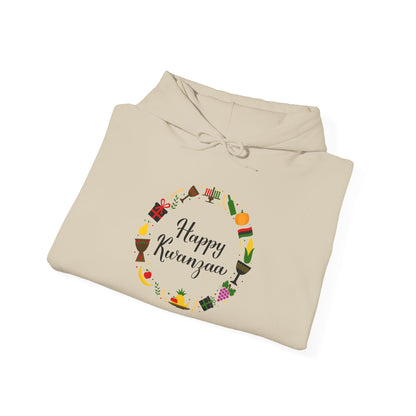 Happy Kwanzaa Wreath Adult Heavy Blend™ Hooded Sweatshirt