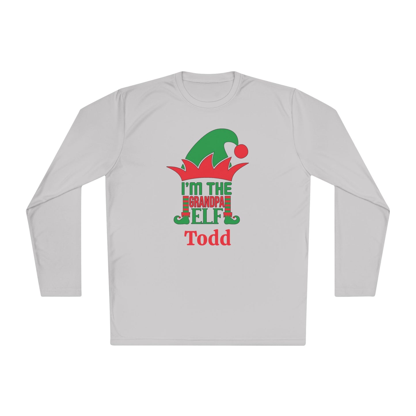 I'm The Grandpa Elf Personalized Adult Long Sleeve Tee