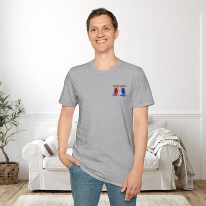 Freedom Isn't Free Saluting Soldier w/Wings Adult T-shirt