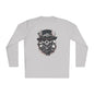 Creepy Skull w/Top Hat Adult Long Sleeve Tee