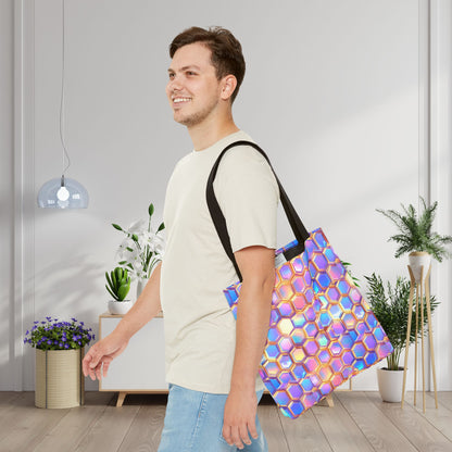 Aurora Hexagons Canvas Tote Bag