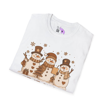 Let It Snow (Snowmen Trio) Adult T-shirt
