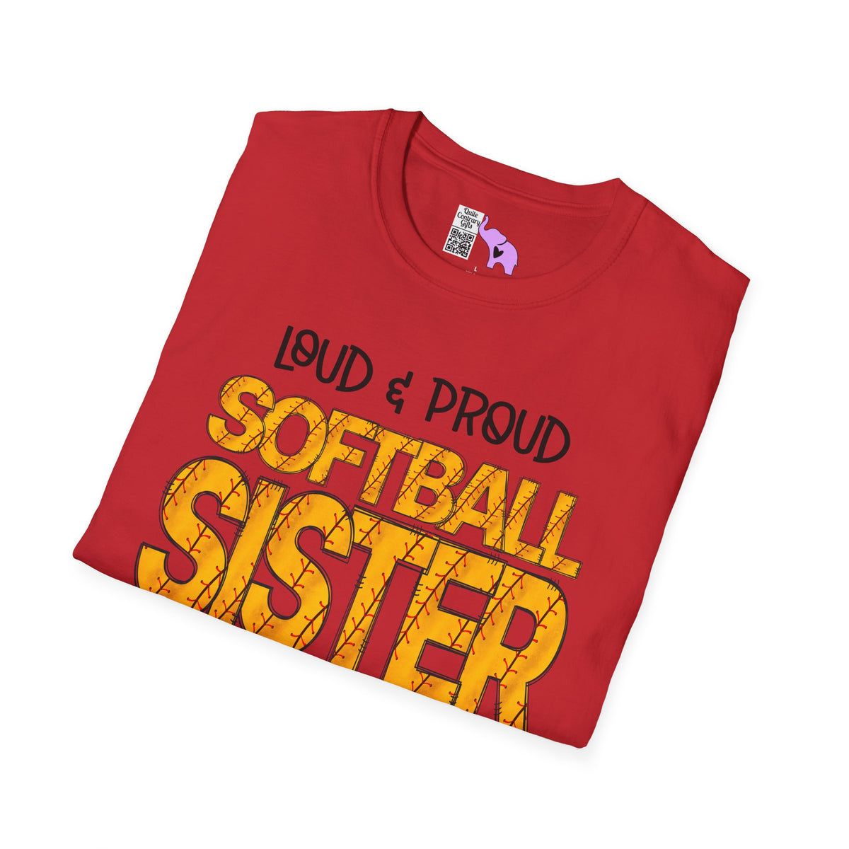 Loud & Proud Softball Sister Adult T-shirt