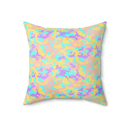 Dreamsicle Camo Throw Pillow