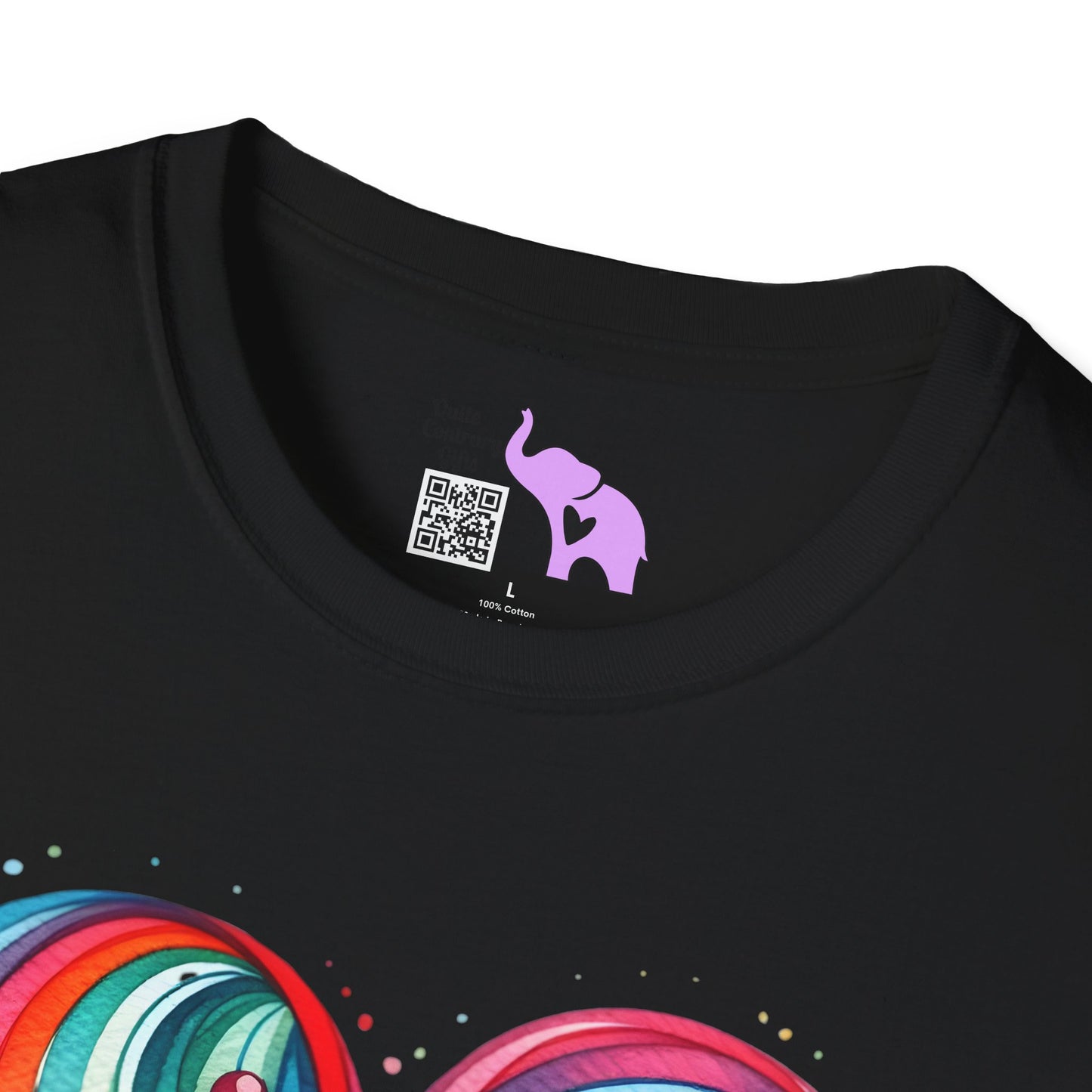 Blushing Rainbow Heart Adult T-shirt