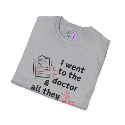 I Went To The Doctor And All They Tested Was My Patience Adult T-shirt