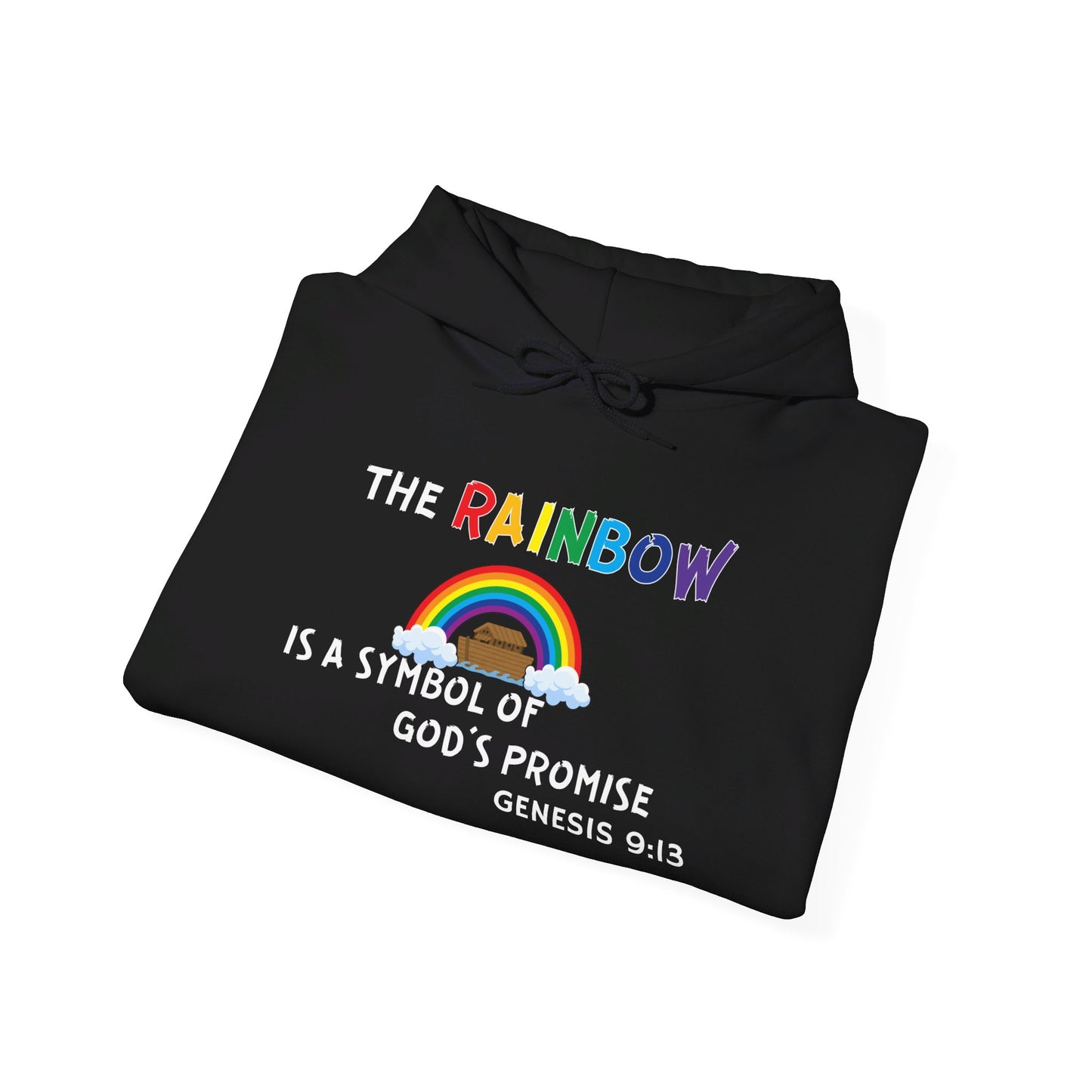 The Rainbow is a Symbol of God's Promise Heavy Blend™ Hooded Sweatshirt