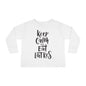 Keep Calm & Eat Latkes Toddler Long Sleeve Tee