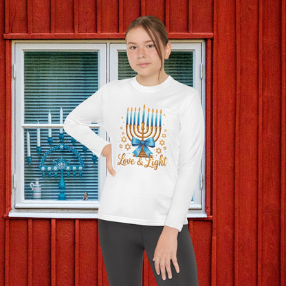 Love & Light Menorah Youth Long Sleeve Tee