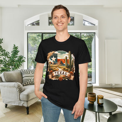 Texas Desert Roads 3 Adult Unisex Tshirt