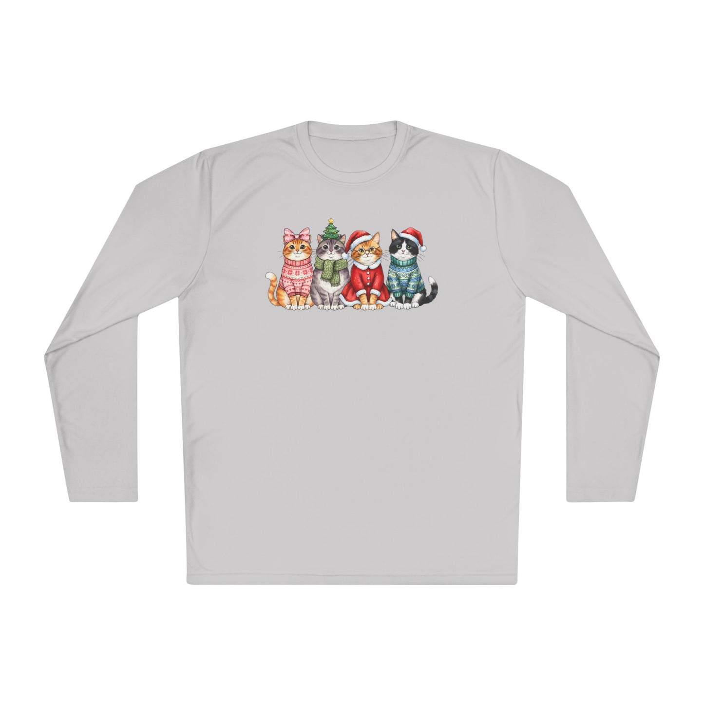 Meowy Christmas Crew Adult Long Sleeve Tee