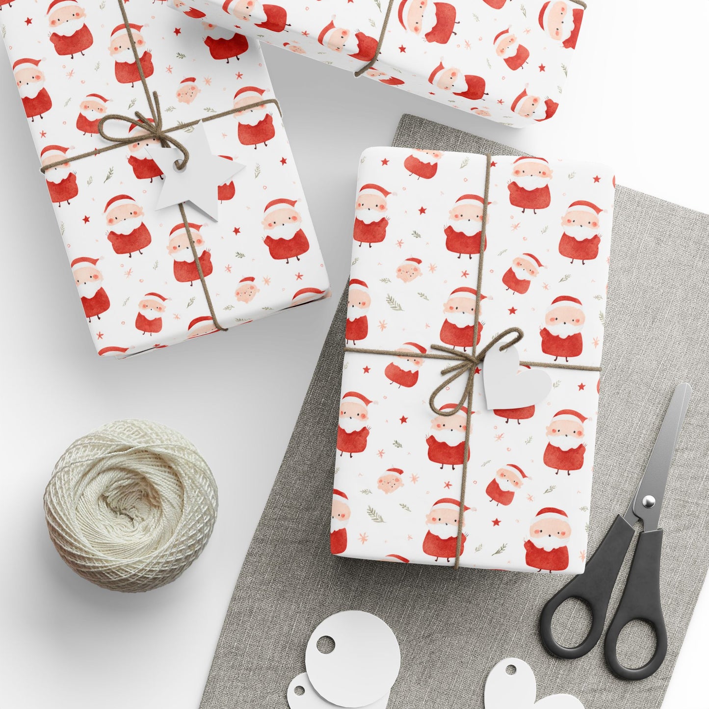 Holly Jolly Santas Wrapping Paper