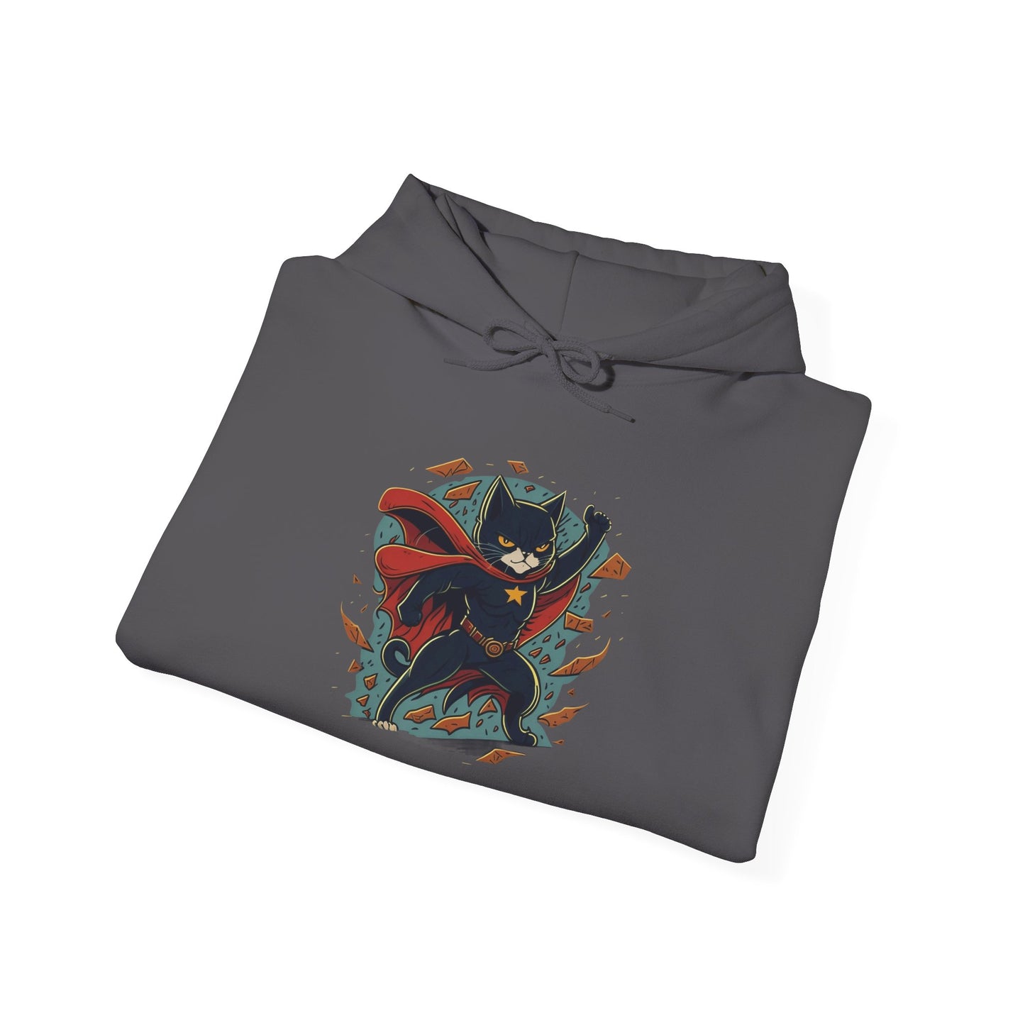 Superhero Cat Heavy Blend™ Hooded Sweatshirt