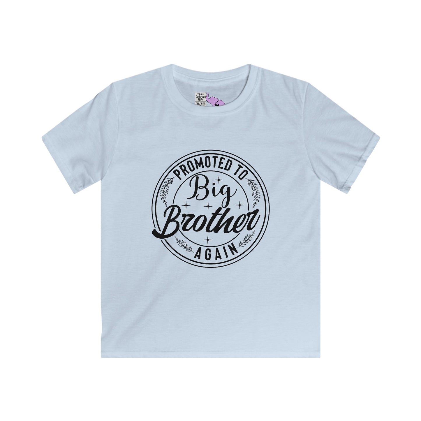 Promoted To Big Brother Again (Circle) Youth Softstyle Tee