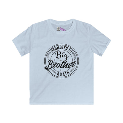 Promoted To Big Brother Again (Circle) Youth Softstyle Tee