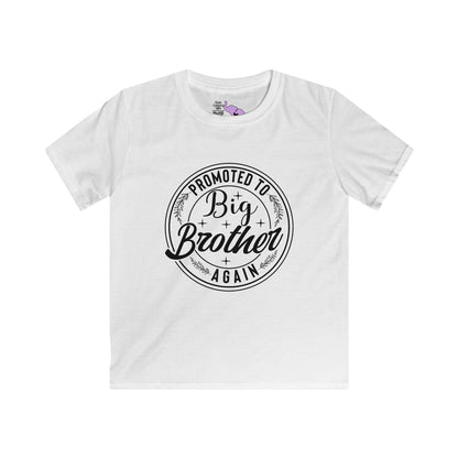 Promoted To Big Brother Again (Circle) Youth Softstyle Tee