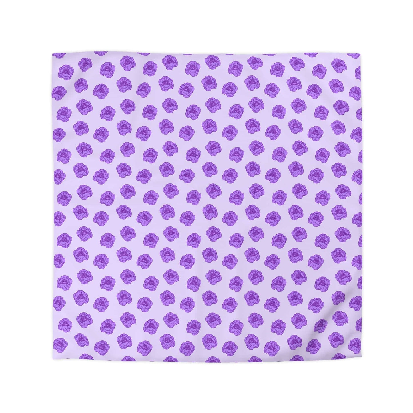 Lilac Mist Peonies Microfiber Duvet Cover