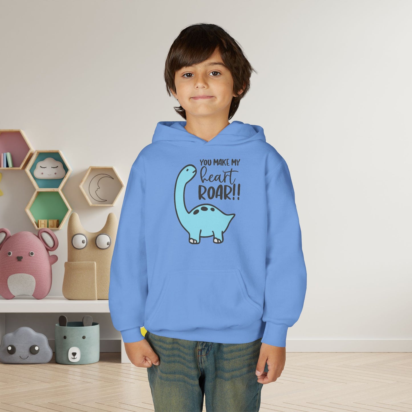 You Make My Heart Roar!! Youth Heavy Blend Hoodie