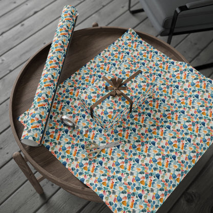 Watercolor Pebble Terrazzo  Wrapping Paper