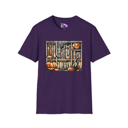 Spooky Book Shelf Adult T-shirt