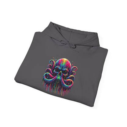 Colorful Skeleton Octopus Heavy Blend™ Hooded Sweatshirt