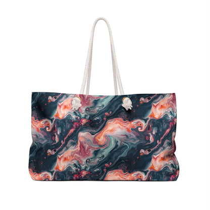 Pink Venom Marble Weekender Bag