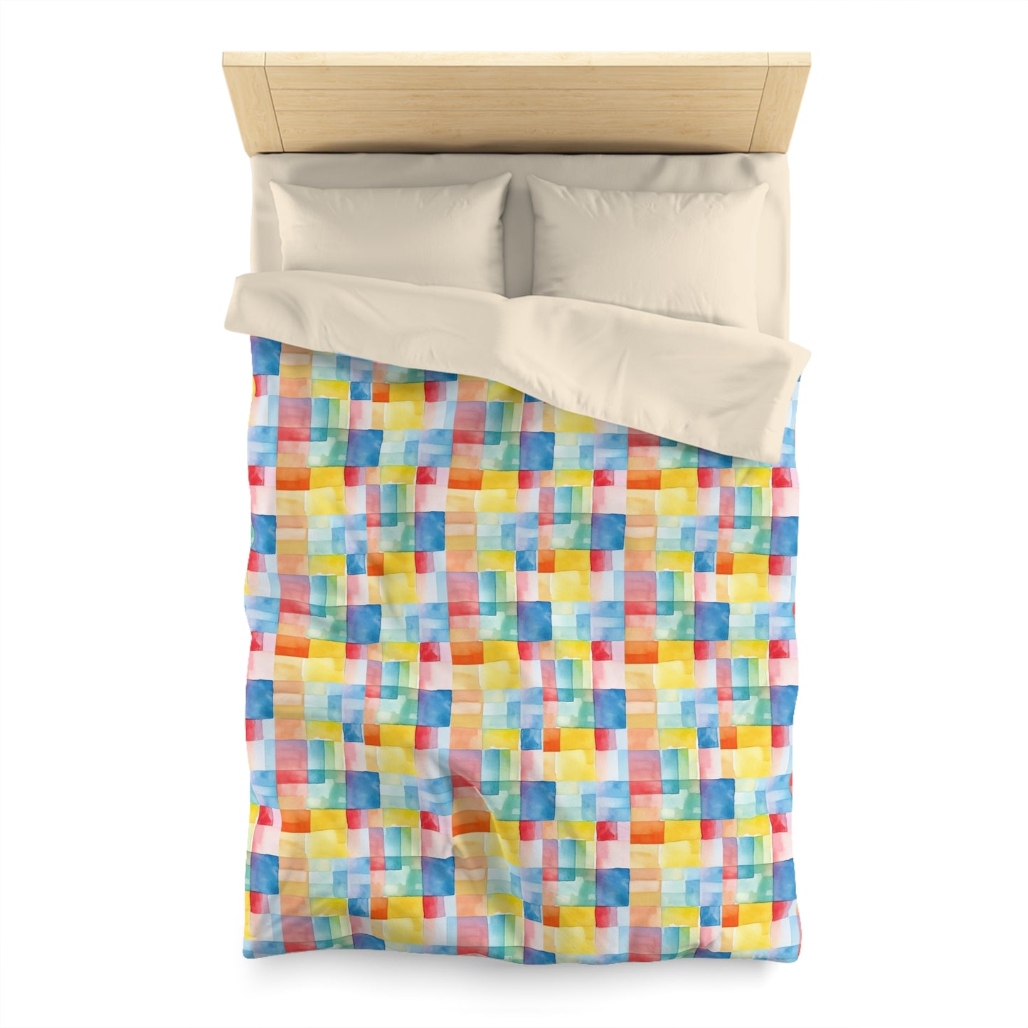 Mosaic Meadows Microfiber Duvet Cover