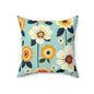 Joy Petals Throw Pillow