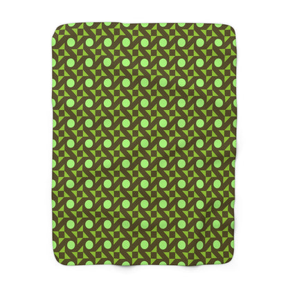 Pistachio Pinwheels Fleece Blanket