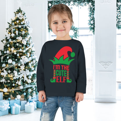 I'm The Cute Elf Toddler Long Sleeve Tee