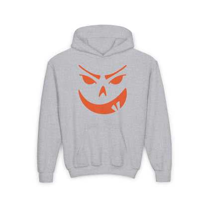 Goofy Grin Jack-O-Lantern Youth Heavy Blend Hoodie