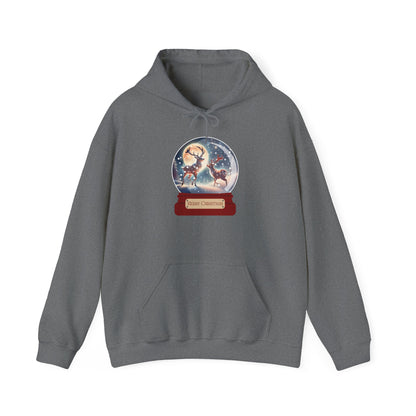 Reindeer Snow Globe Heavy Blend™ Hooded Sweatshirt