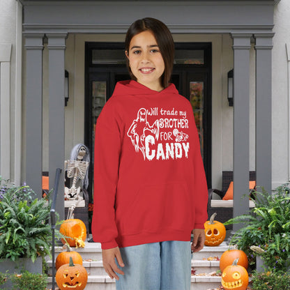 Will Trade My Brother For Candy Youth Heavy Blend Hoodie