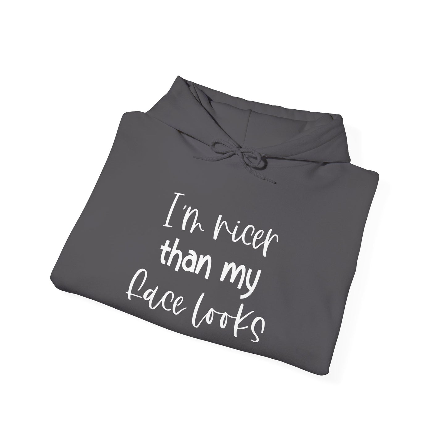 I'm Nicer Than My Face Looks Heavy Blend™ Hooded Sweatshirt