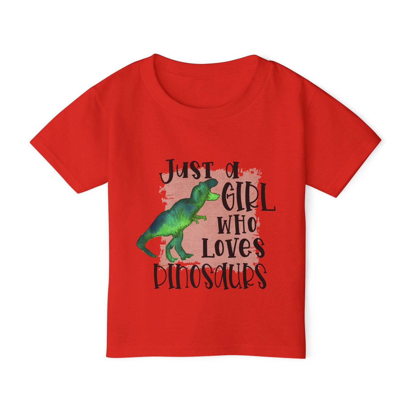 Just A Girl Who Loves Dinosaurs Heavy Cotton™ Toddler T-shirt