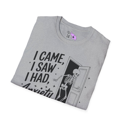 I Came I Saw I Had Anxiety So I Left Adult T-shirt