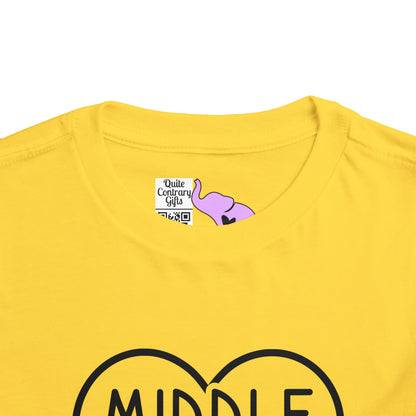 Middle Sister (Heart) Toddler Tee