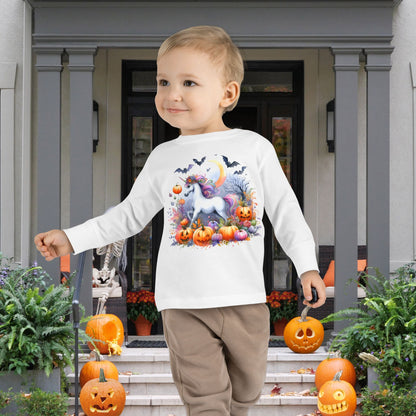 Halloween Unicorn Toddler Long Sleeve Tee