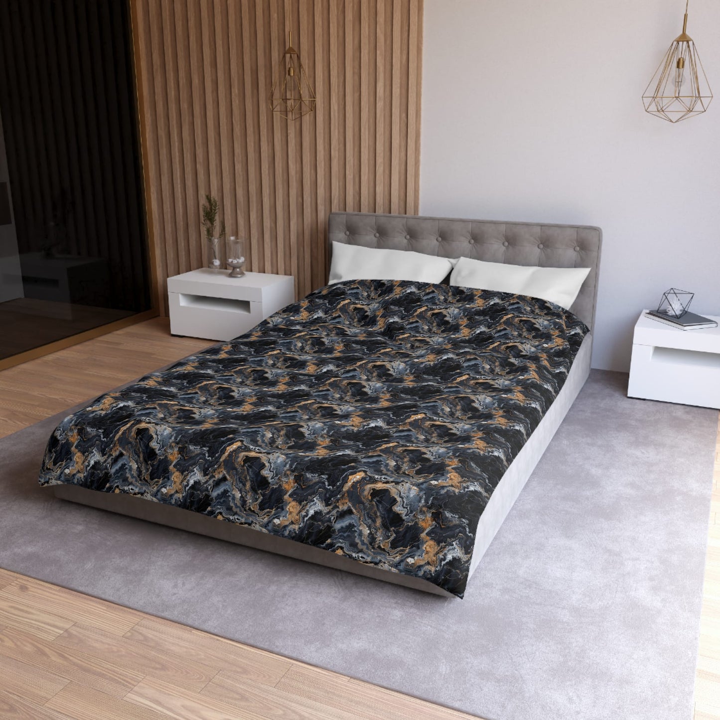 Moonspill Marble Microfiber Duvet Cover
