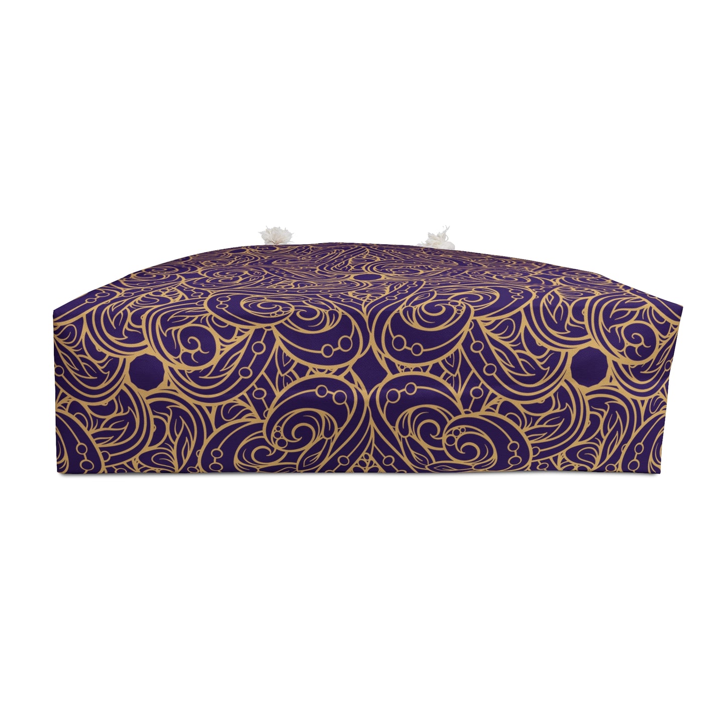 Golden Amethyst Radiance Mandala Weekender Bag