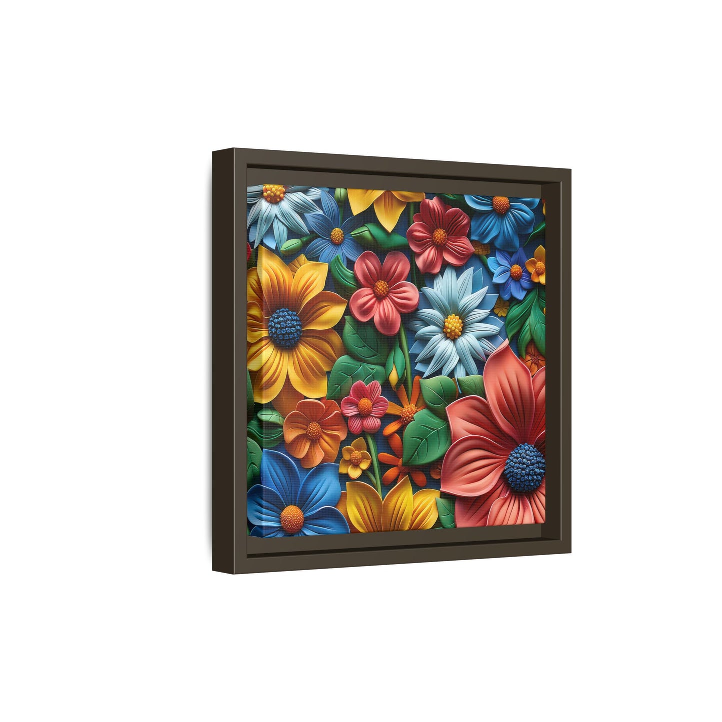 Vived 3D Flowers Framed Canvas Art